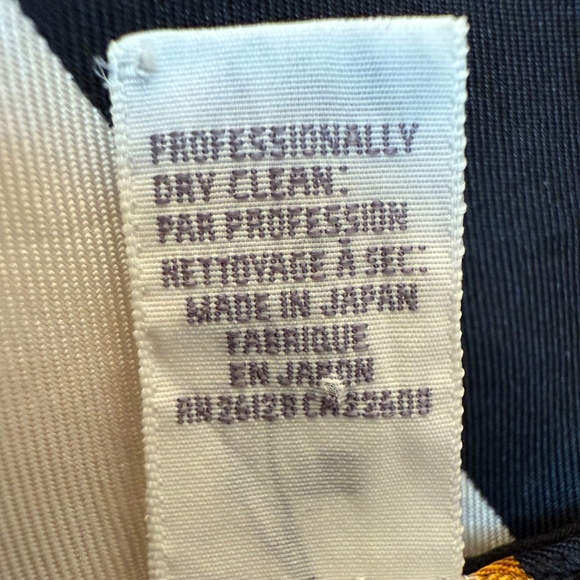 Echo Japan Silk Scarf 🇯🇵 – Black & White Stripes, Gold Stars & Polka Dots - Picture 11 of 11